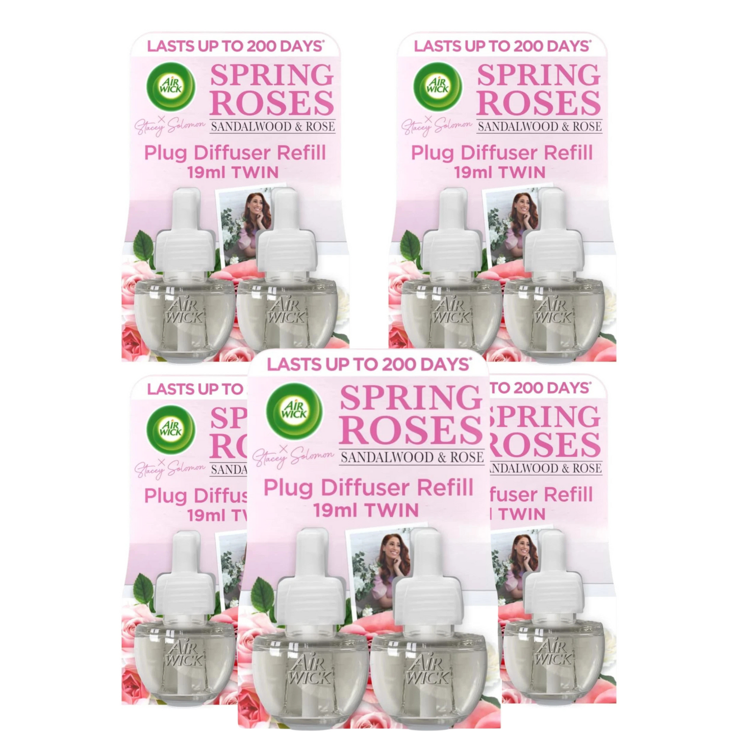 10 x Air Wick Spring Roses Air Freshener Plug In Diffuser Refills - 10 Pack