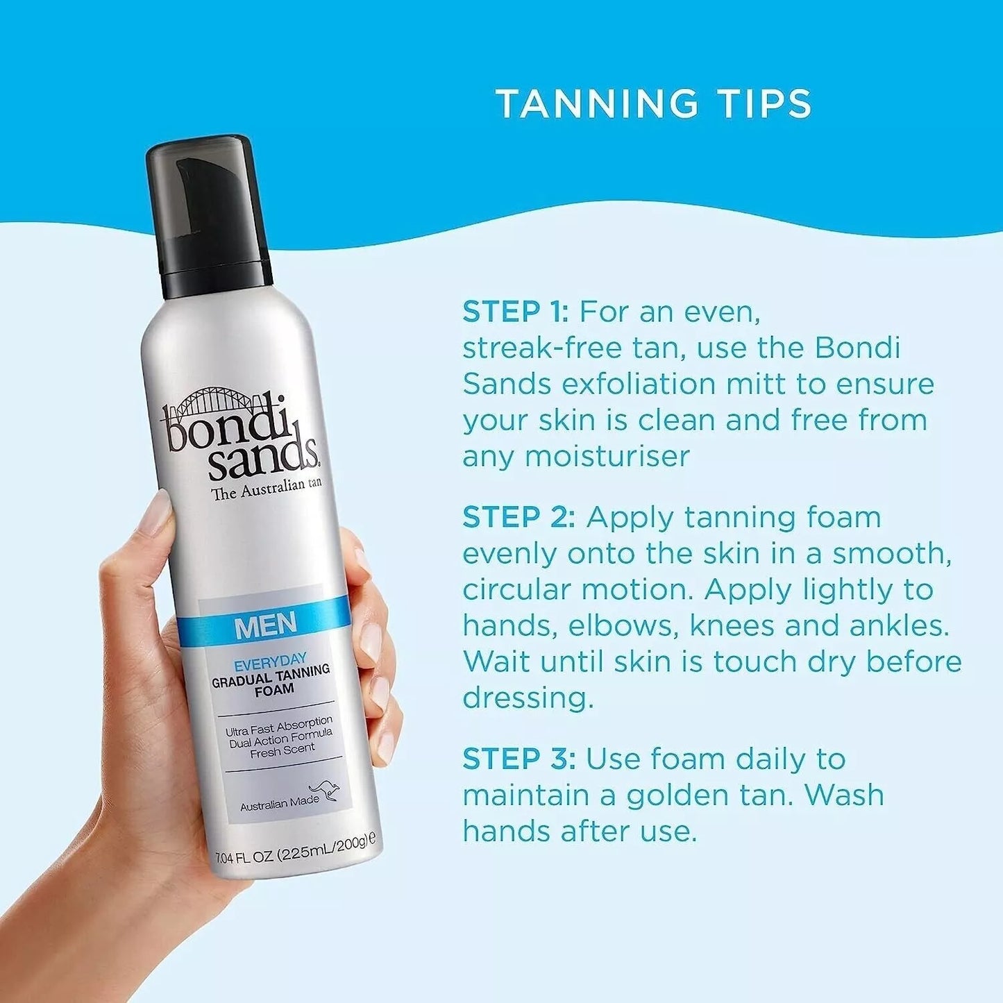 Bondi Sands Everyday Gradual Tanning Foam - Men's 225ml
