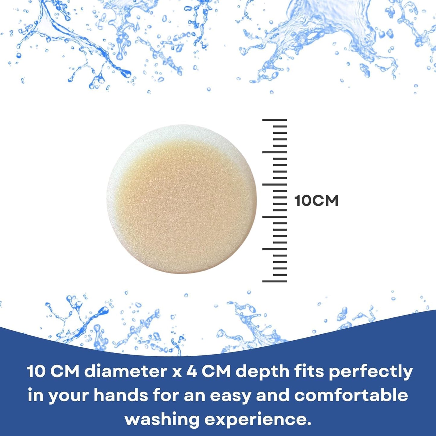 6 x Baby Bath Sponge Natural Body Puff, Soft and Gentle on Small Newborns and Older Babies - Perfect for Sensitive Skin, Bathrooms, Children and Bathing