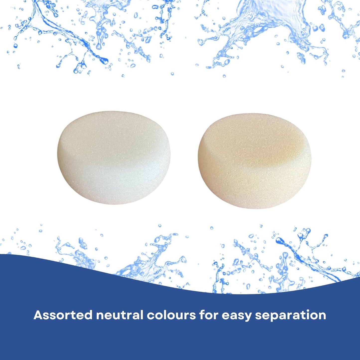 6 x Baby Bath Sponge Natural Body Puff, Soft and Gentle on Small Newborns and Older Babies - Perfect for Sensitive Skin, Bathrooms, Children and Bathing