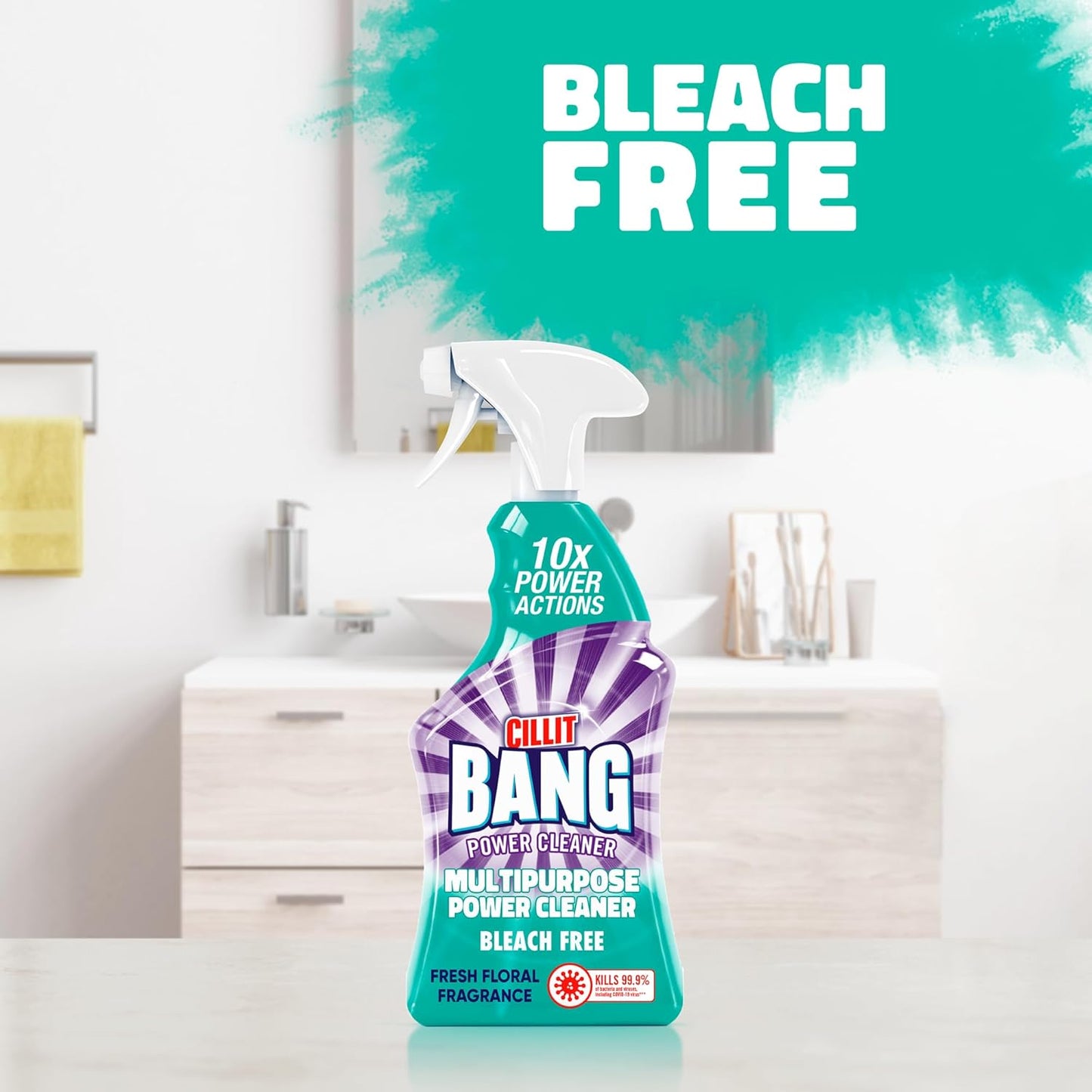 Cillit Bang Multi Purpose Cleaner Spray,Cleaning Spray Ideal for Stains and Rust Around the House, Size: 750ml (Pack of 3)