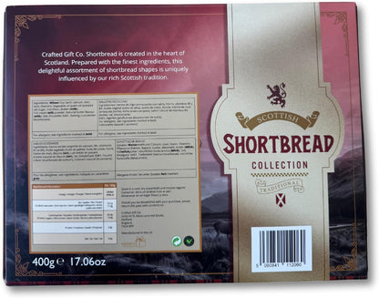 The Luxury Scottish Shortbread Collection 400g by Crafted Gift Co. - Premium Shortbread Selection - Traditional Christmas Biscuit Gift - Product of Scotland