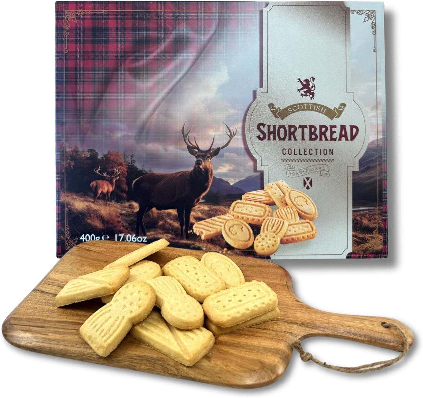 The Luxury Scottish Shortbread Collection 400g by Crafted Gift Co. - Premium Shortbread Selection - Traditional Christmas Biscuit Gift - Product of Scotland