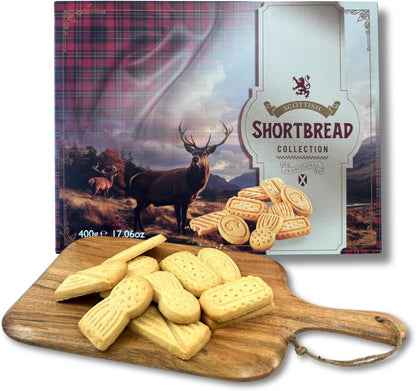 The Luxury Scottish Shortbread Collection 400g by Crafted Gift Co. - Premium Shortbread Selection - Traditional Christmas Biscuit Gift - Product of Scotland