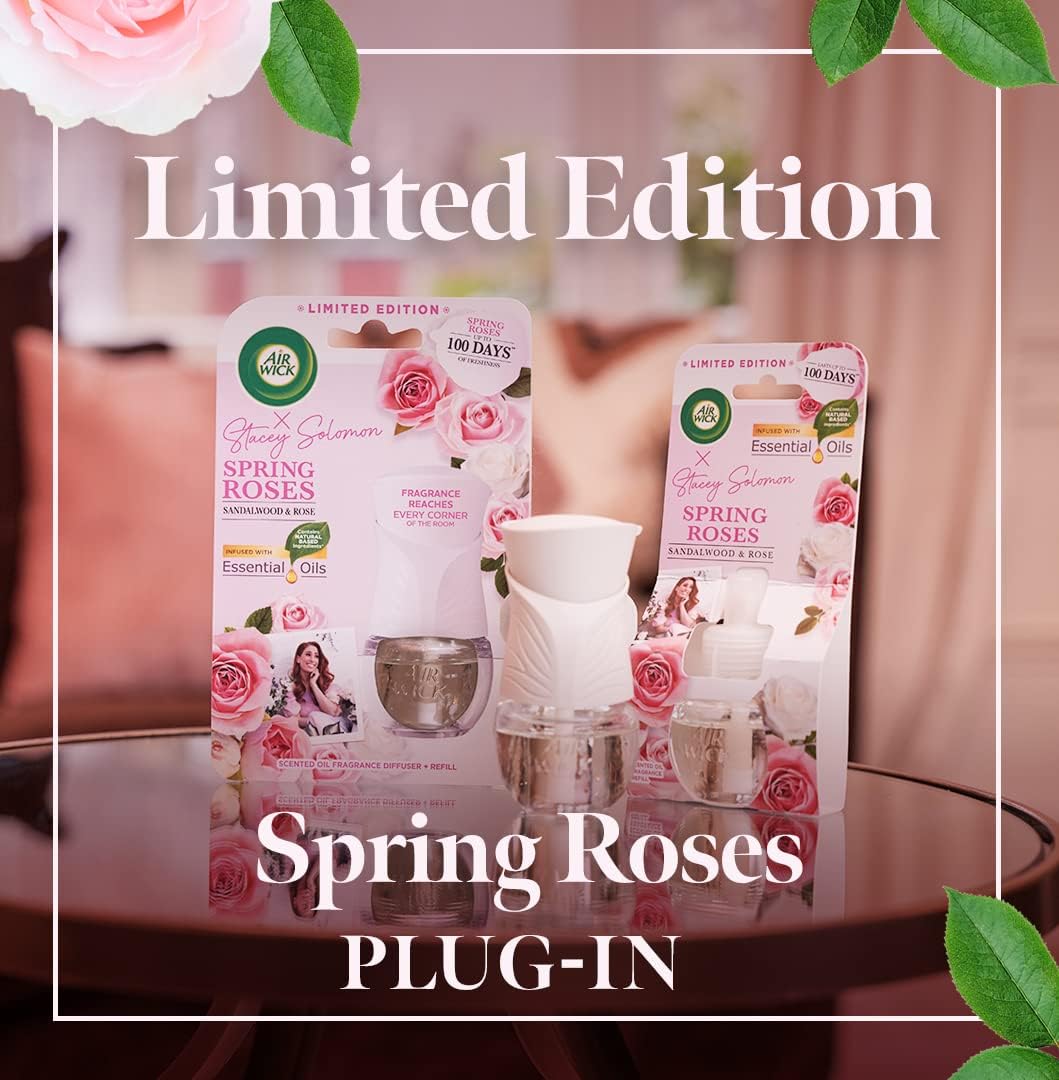 Air Wick Spring Roses Air Freshener Plug In Refills - 2 TWIN PACKS