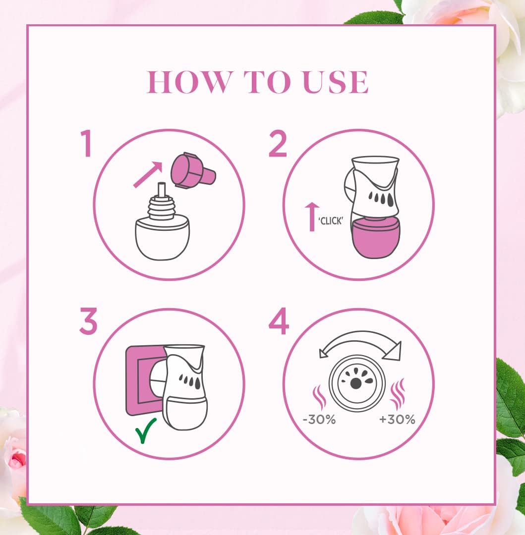 Air Wick Spring Roses Air Freshener Plug In Refills - 2 TWIN PACKS