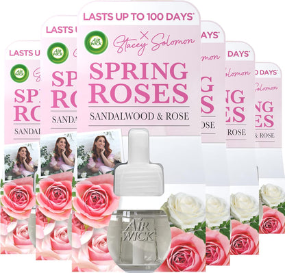 Airwick |Spring Roses |Plug in Air Freshener Refill |19ml| Pack of 6