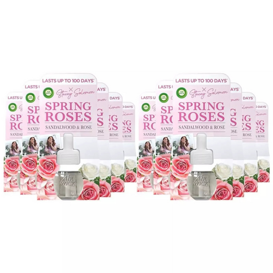 12 x Air Wick Spring Roses Air Freshener Plug In Diffuser Refills - 12 Pack