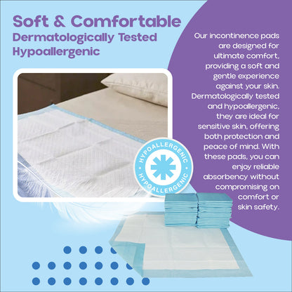 150 x Premium Incontinence Bed Pads, Ultra Absorbent Protection Sheets 90cmx60cm
