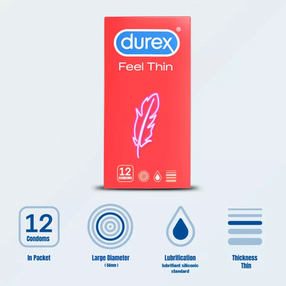 Durex Feel Thin Condoms - Variations - 36 - 72 - 108 - 144 Total Condoms