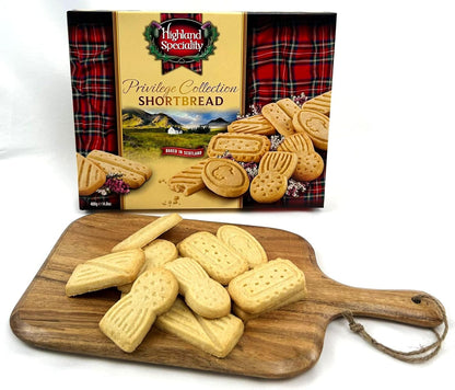 Highland Speciality Privilege Shortbread Selection 400g - Luxury Scottish Shortbread - Traditional Christmas Biscuit Gift - Product of Scotland