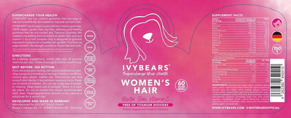 Biotin High Dose & Zinc High Dose - Accelerate Hair Growth with Vitamin B12 High Dose, Folic Acid & Vitamin B Complex High Dose - Gummy Bears for Hair - [KI-Health Advisor ADA] - Vegan