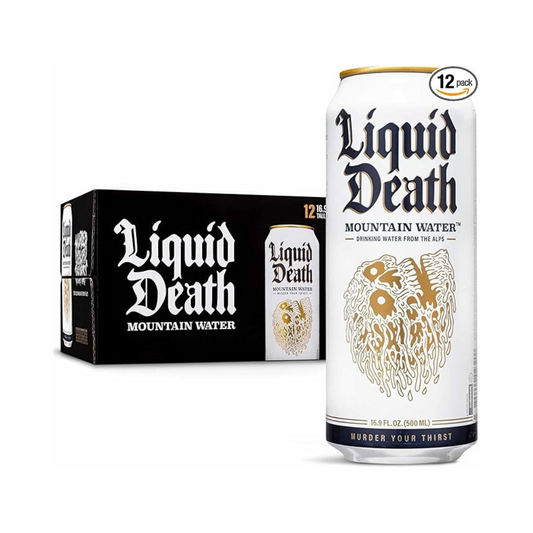 Liquid Death Mountain Water, 500ml Tallboys (12-Pack)