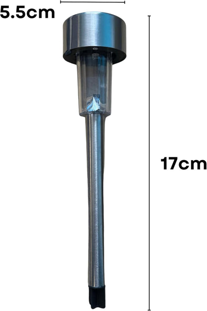 12 x Status Garden Mini Solar Stake Lights, Outdoor LED Garden Lights - Battery Lasts 10 Hours, Rust, Scratch & All-Weather Resistant, with Replaceable Rechargeable Battery [Energy Class A+++]