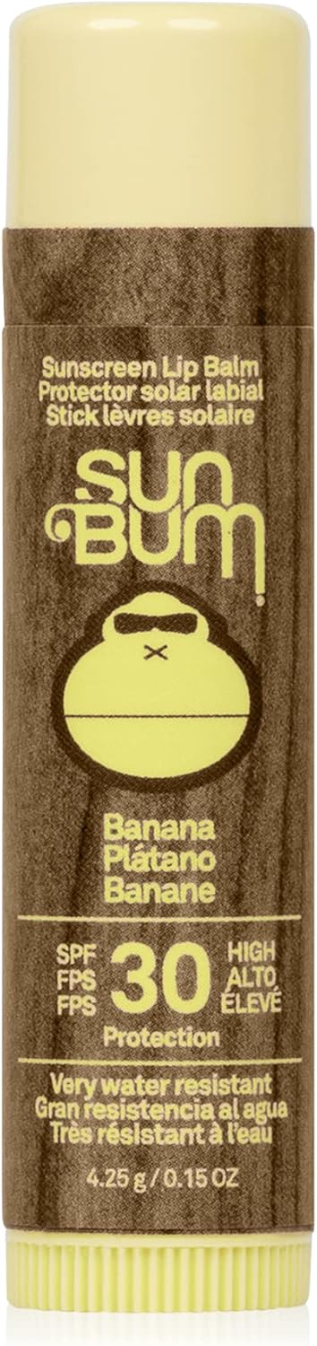 Sun Bum SPF 30 Triple Pack Sunscreen Lip Balm Set, Watermelon, Coconut and Banana flavour, Vegan and Cruelty Free, Broad Spectrum UVA/UVB Lip Care