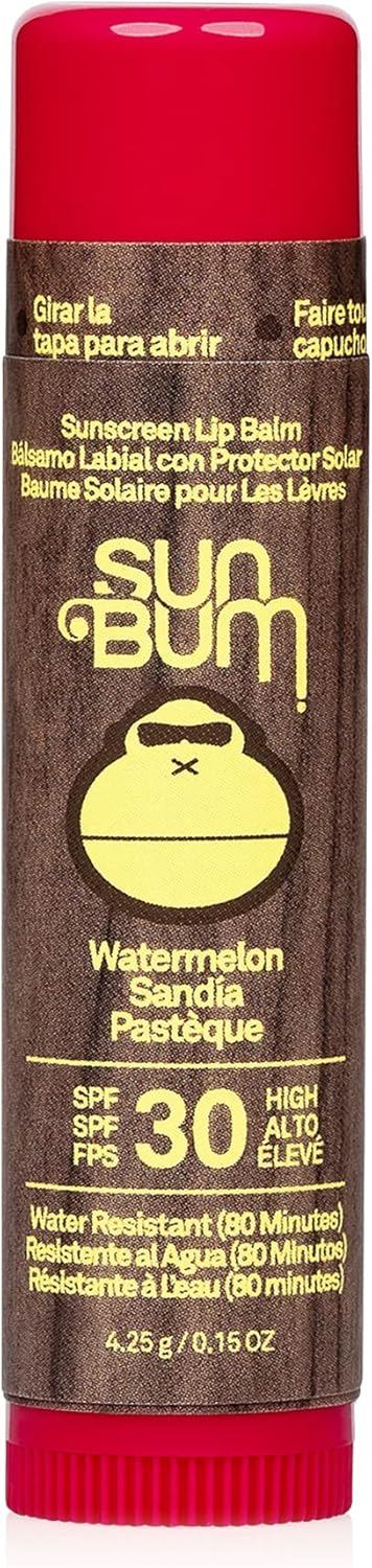 Sun Bum SPF 30 Triple Pack Sunscreen Lip Balm Set, Watermelon, Coconut and Banana flavour, Vegan and Cruelty Free, Broad Spectrum UVA/UVB Lip Care