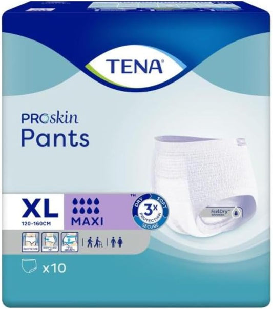 10 x TENA Pants Maxi Size Extra Large - 8 Absorbency - Incontinence pants